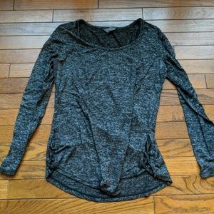 Mix by 41 hawthorn grey shirt with tie detail hem